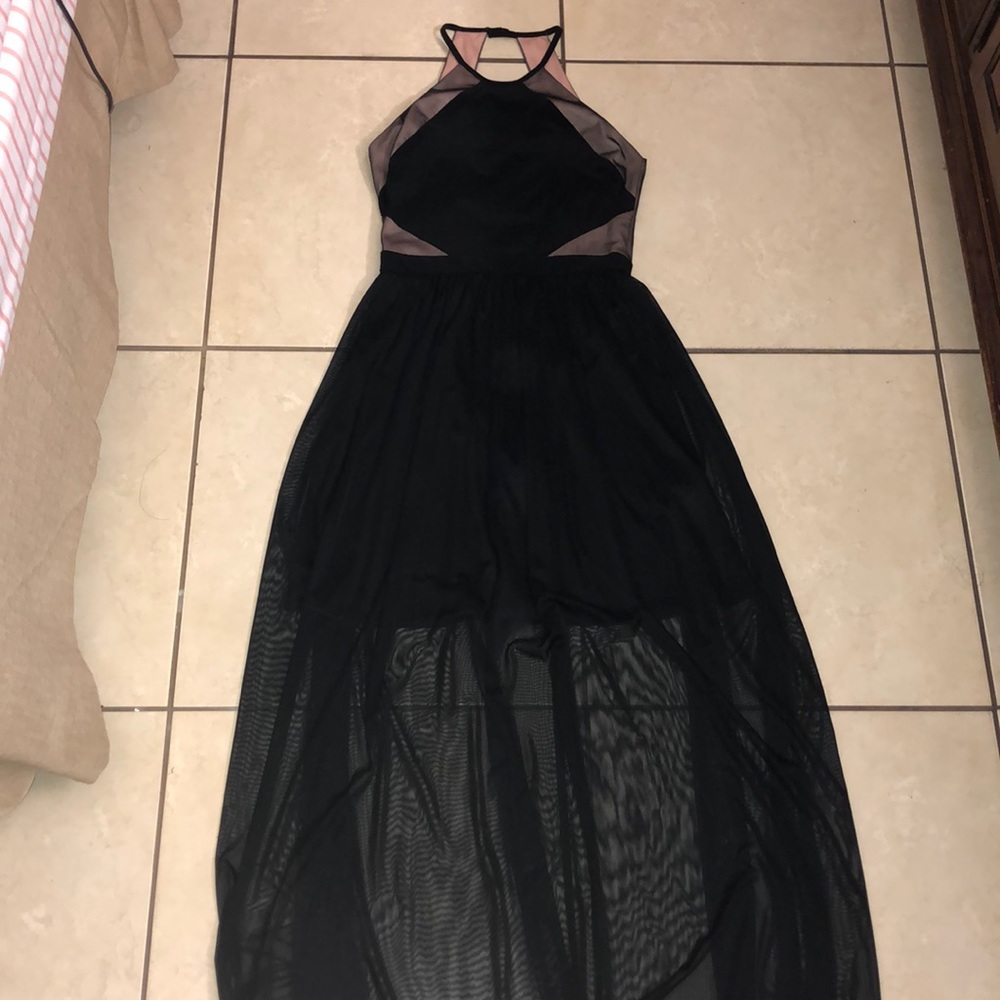 Morgan & Co Black Backless Dress